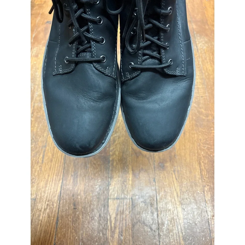 Clarks Unstructured Un Abode Free Mens Black Leather‎ Side Zip Boots Size 13 M